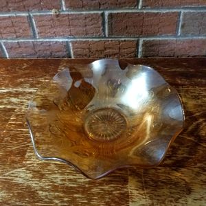 MARIGOLD CARNIVAL GLASS BOWL